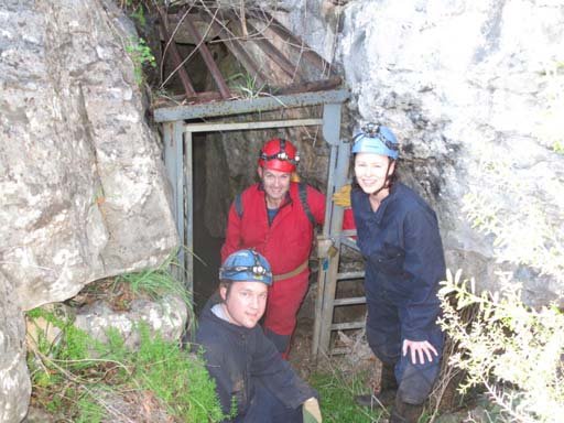 The gated entrance to Spring Creek Cave. A good but restricted cave for beginners. Photo by persons unknown.